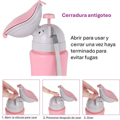 Urinario portátil para niños