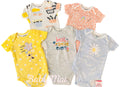 Pack de 5 bodys Flor, talla 6 y 12 meses