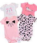 Pack de 4 bodys Leoparda, talla 9, 12 y 18 meses