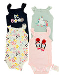 Pack de 4 bodys Sandalia, talla 6 meses